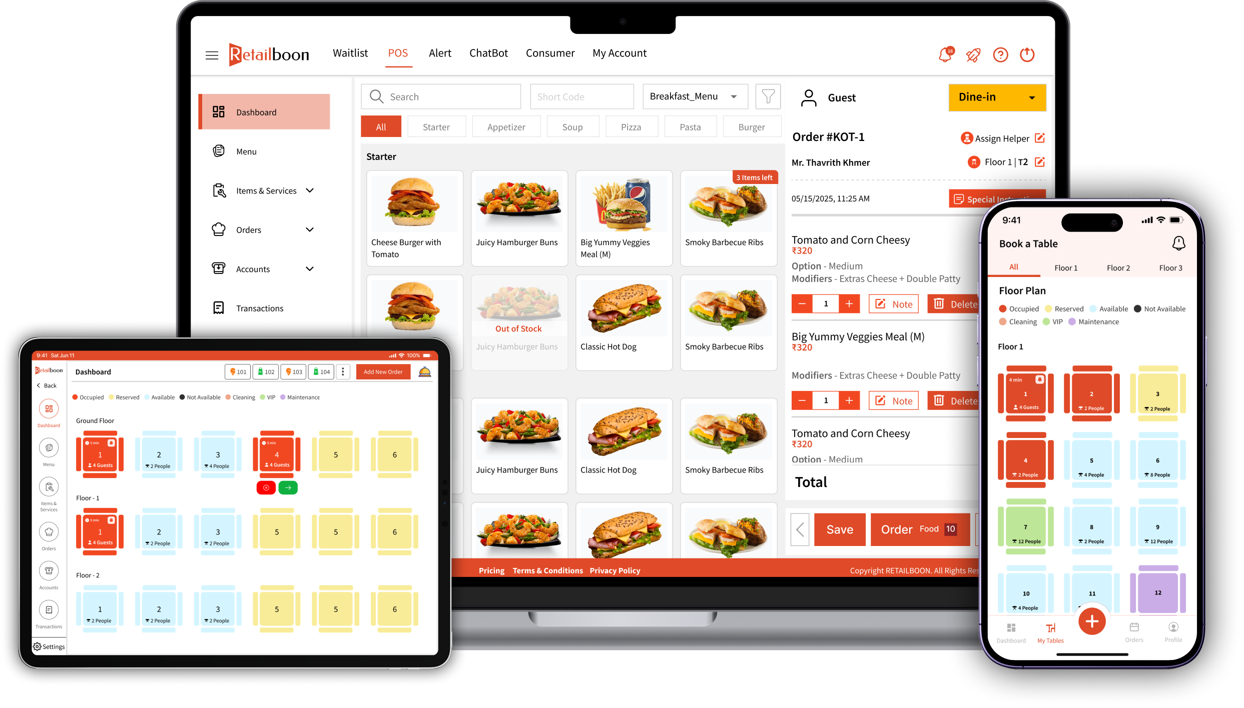 Retailboon POS System Dashboard